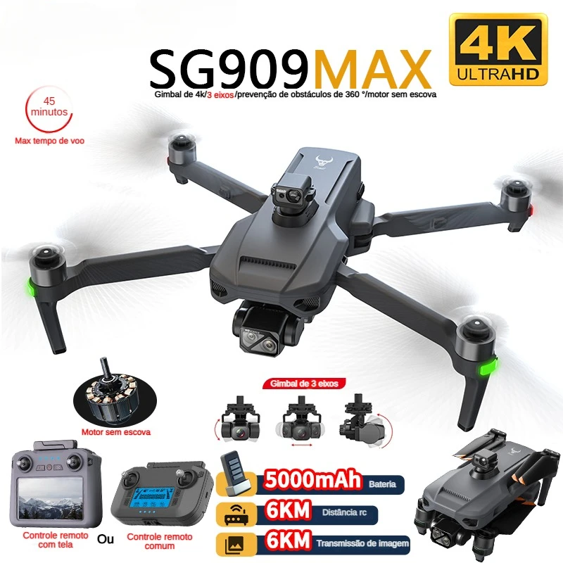 Drone Gimbal - ZLL SG909 SG909MAX Professional Drone With
