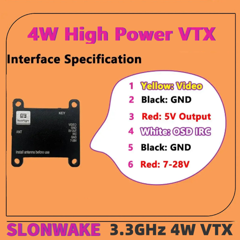 SLONWAKE FPV 3.3G 16CH 4000mW  - Drone Transmitter review and price